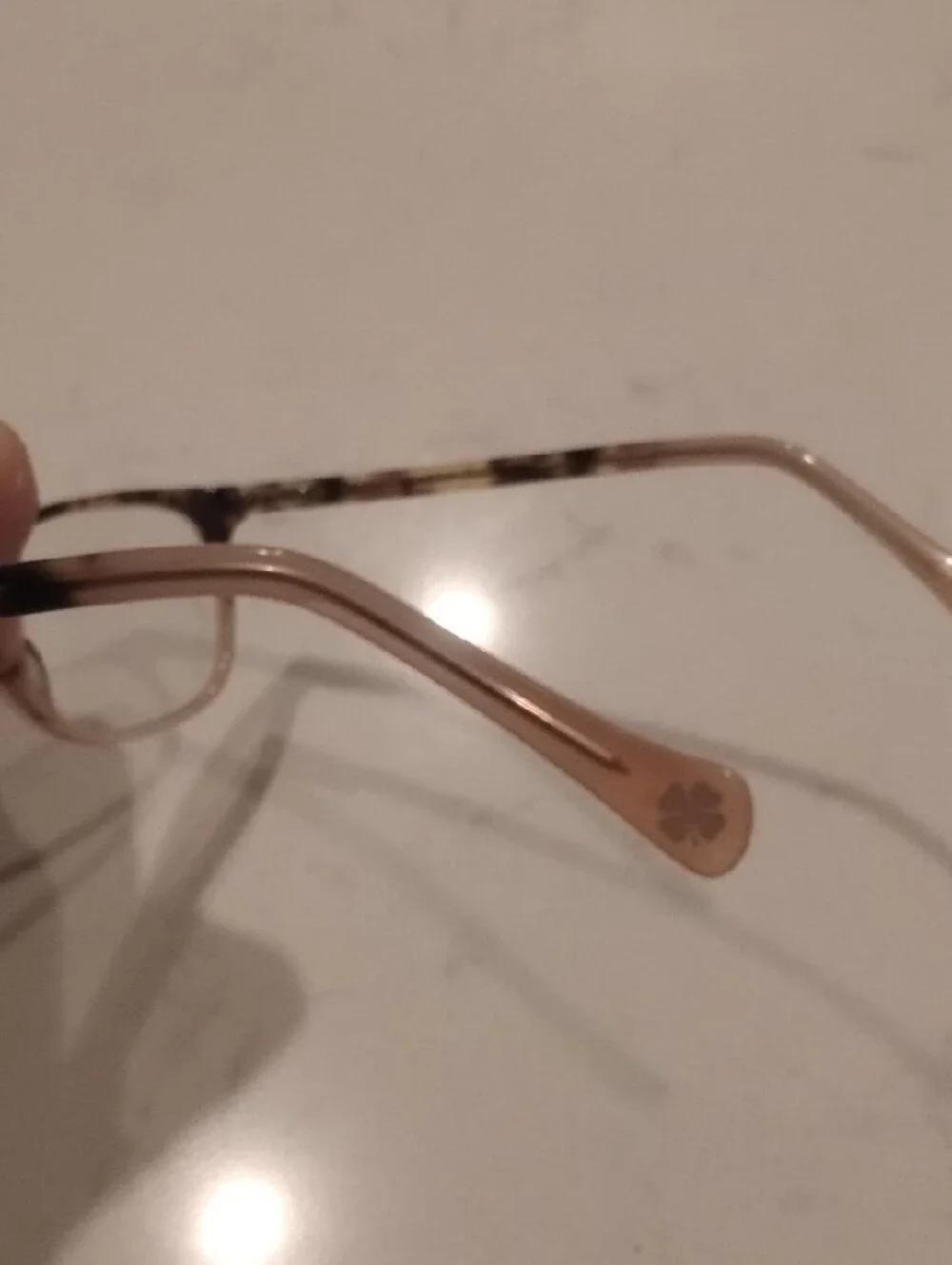 Lucky Brand Tortoiseshell Square Frame Glasses - Peach And Brown